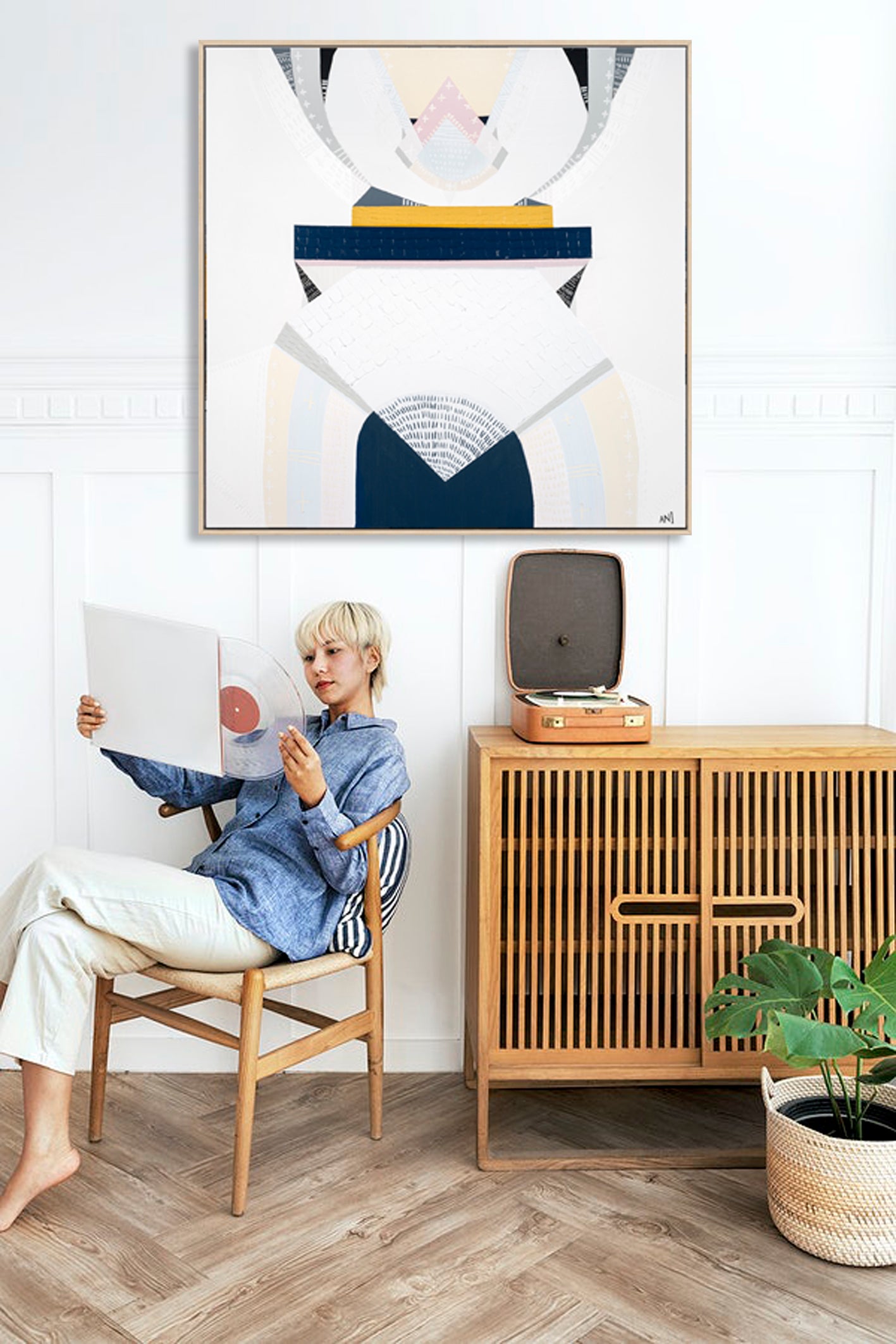 "Pink Star Milky Way" – Original abstract painting by Australian artist Ani Ipradjian, inspired by the Milky Way over the Great Ocean Road, featuring soft pink gas clouds and cosmic textures.