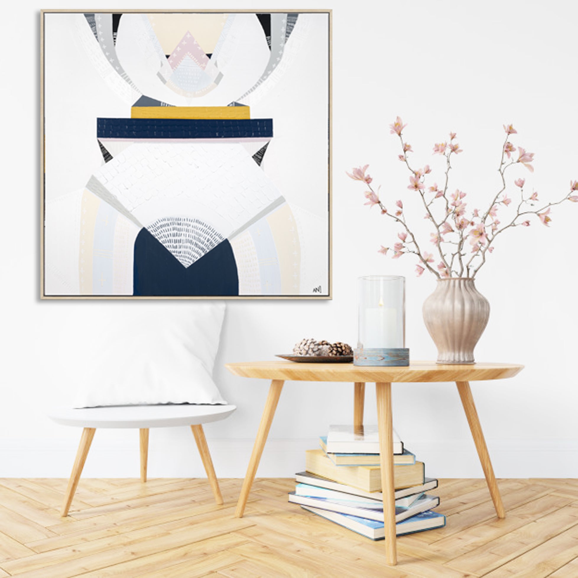 "Pink Star Milky Way" – Original abstract painting by Australian artist Ani Ipradjian, inspired by the Milky Way over the Great Ocean Road, featuring soft pink gas clouds and cosmic textures.