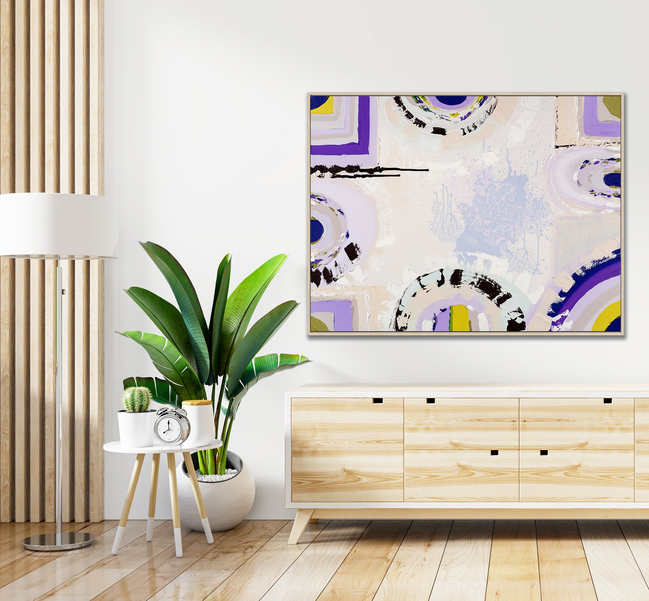 "Red Hill Lavender Farm" – Original lavender landscape painting by Australian artist Ani Ipradjian, inspired by the Mornington Peninsula’s only lavender farm, featuring textured purples and organic tones.