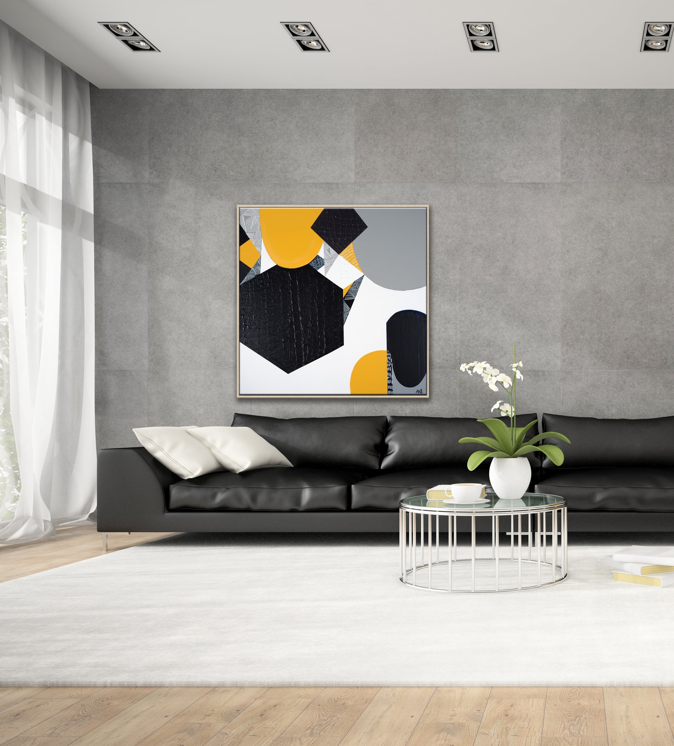 Sunburnt Country 2" – Original Australian landscape painting by Ani Ipradjian, featured on House Rules 2020, capturing the warmth of Australia's climate and sunlit landscapes in rich textured tones.