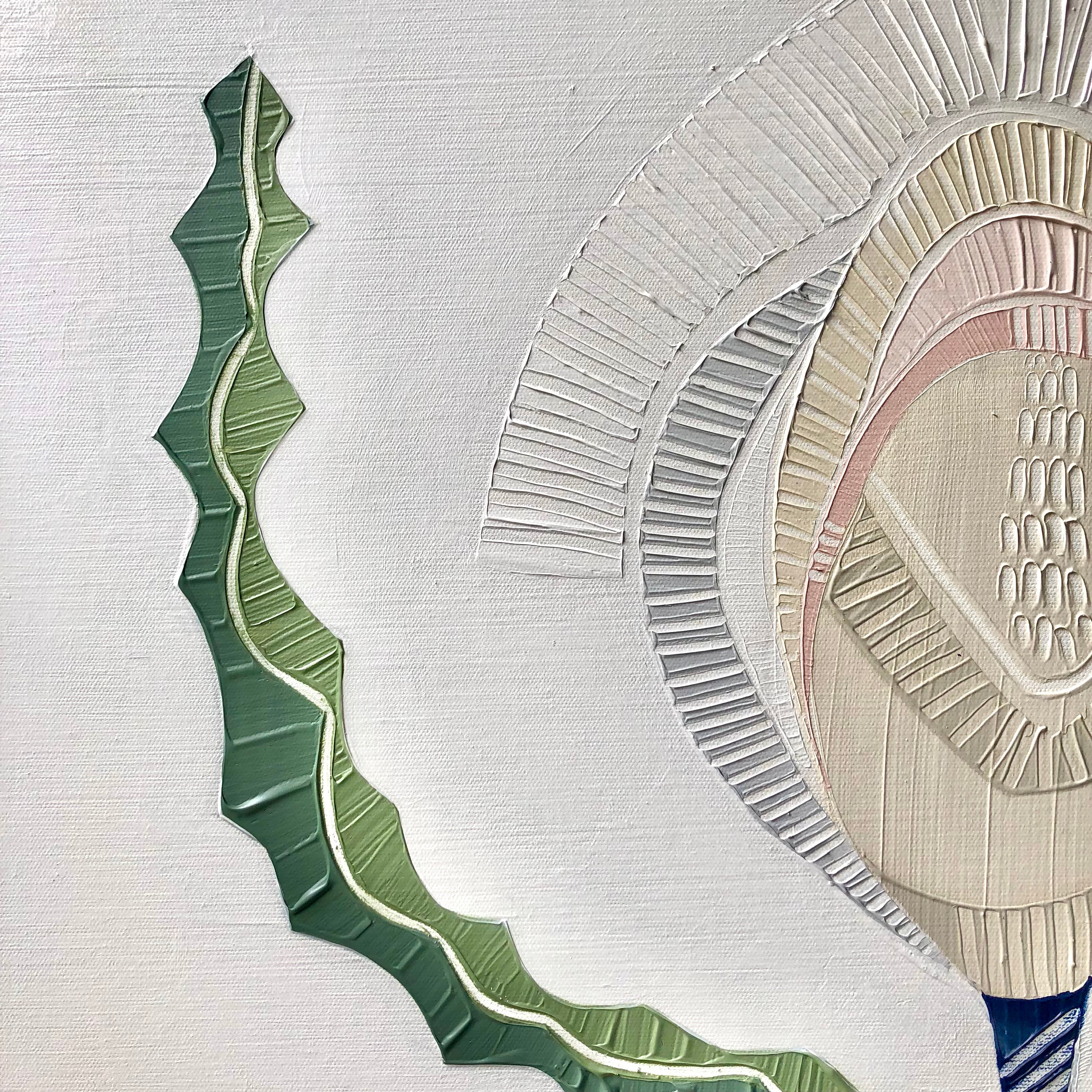 "Banksia Elements 1" – Original abstract painting by Australian artist Ani Ipradjian, inspired by the textures and colours of native Banksia flowers, celebrating their layered, spiky floral forms and natural elegance.