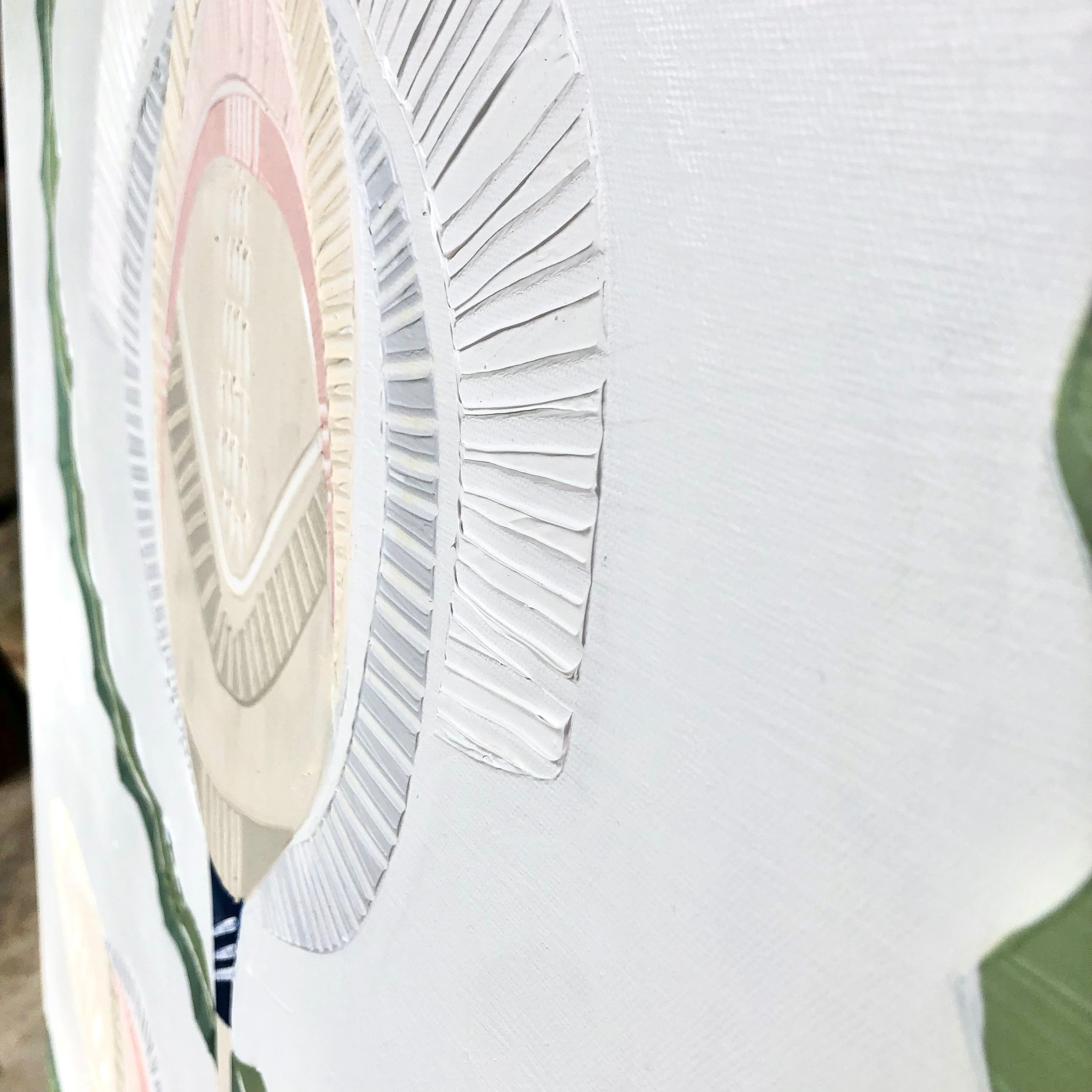 "Banksia Elements 1" – Original abstract painting by Australian artist Ani Ipradjian, inspired by the textures and colours of native Banksia flowers, celebrating their layered, spiky floral forms and natural elegance.