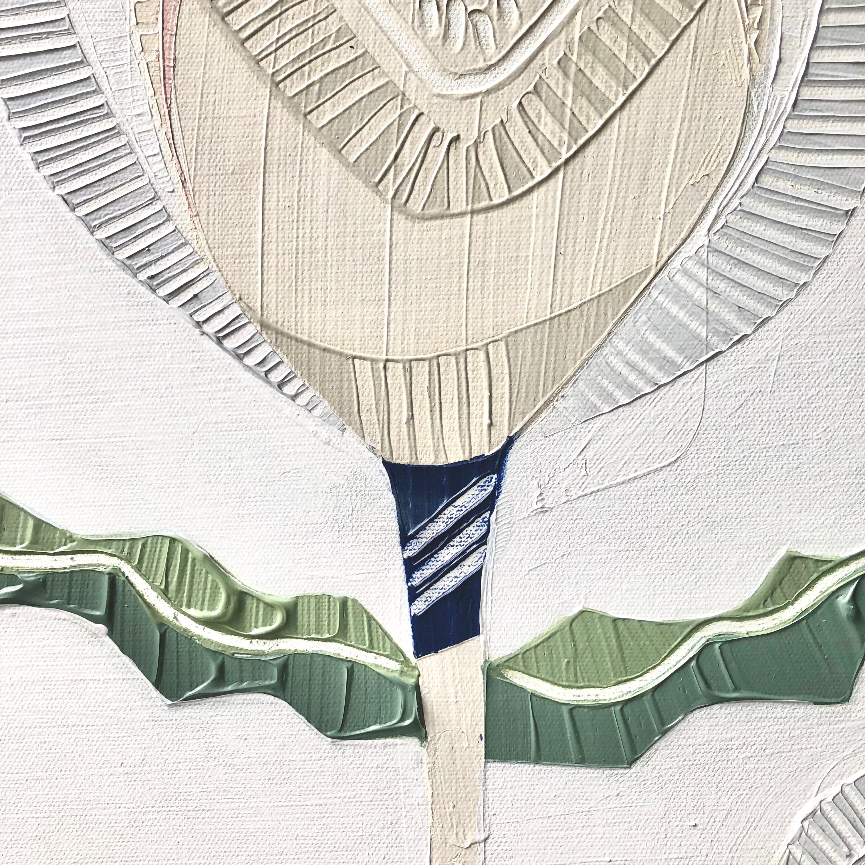 "Banksia Elements 1" – Original abstract painting by Australian artist Ani Ipradjian, inspired by the textures and colours of native Banksia flowers, celebrating their layered, spiky floral forms and natural elegance.