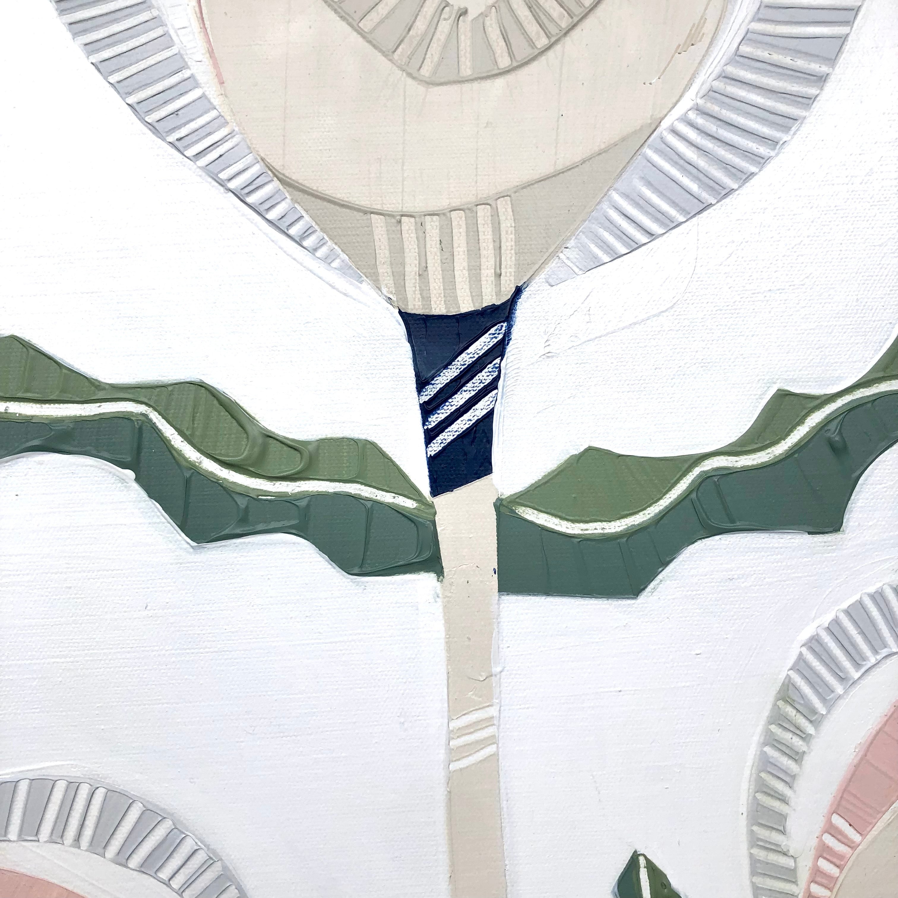 "Banksia Elements 1" – Original abstract painting by Australian artist Ani Ipradjian, inspired by the textures and colours of native Banksia flowers, celebrating their layered, spiky floral forms and natural elegance.