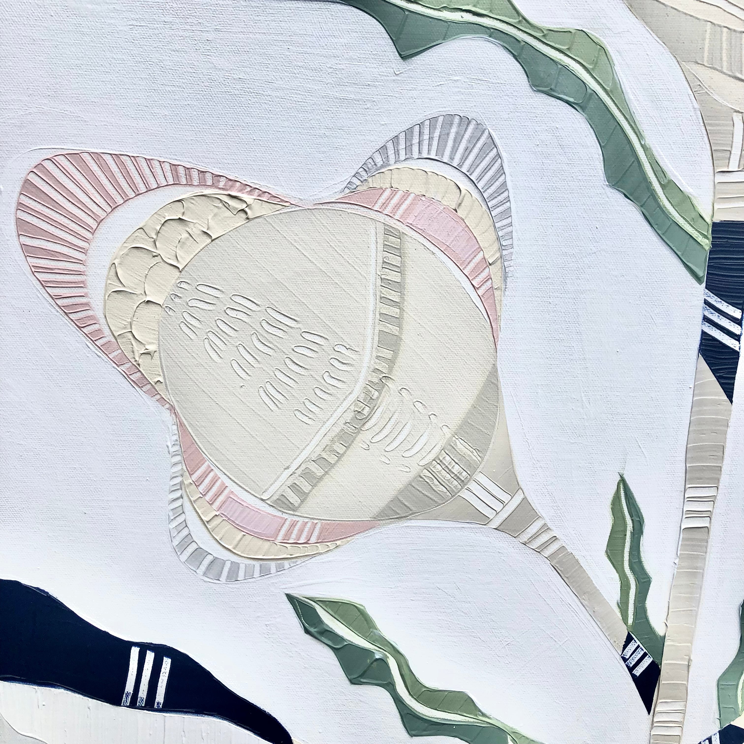 "Banksia Elements 3" – Original abstract painting by Australian artist Ani Ipradjian, inspired by the textures and colours of native Banksia flowers, celebrating their layered, spiky floral forms and natural elegance.