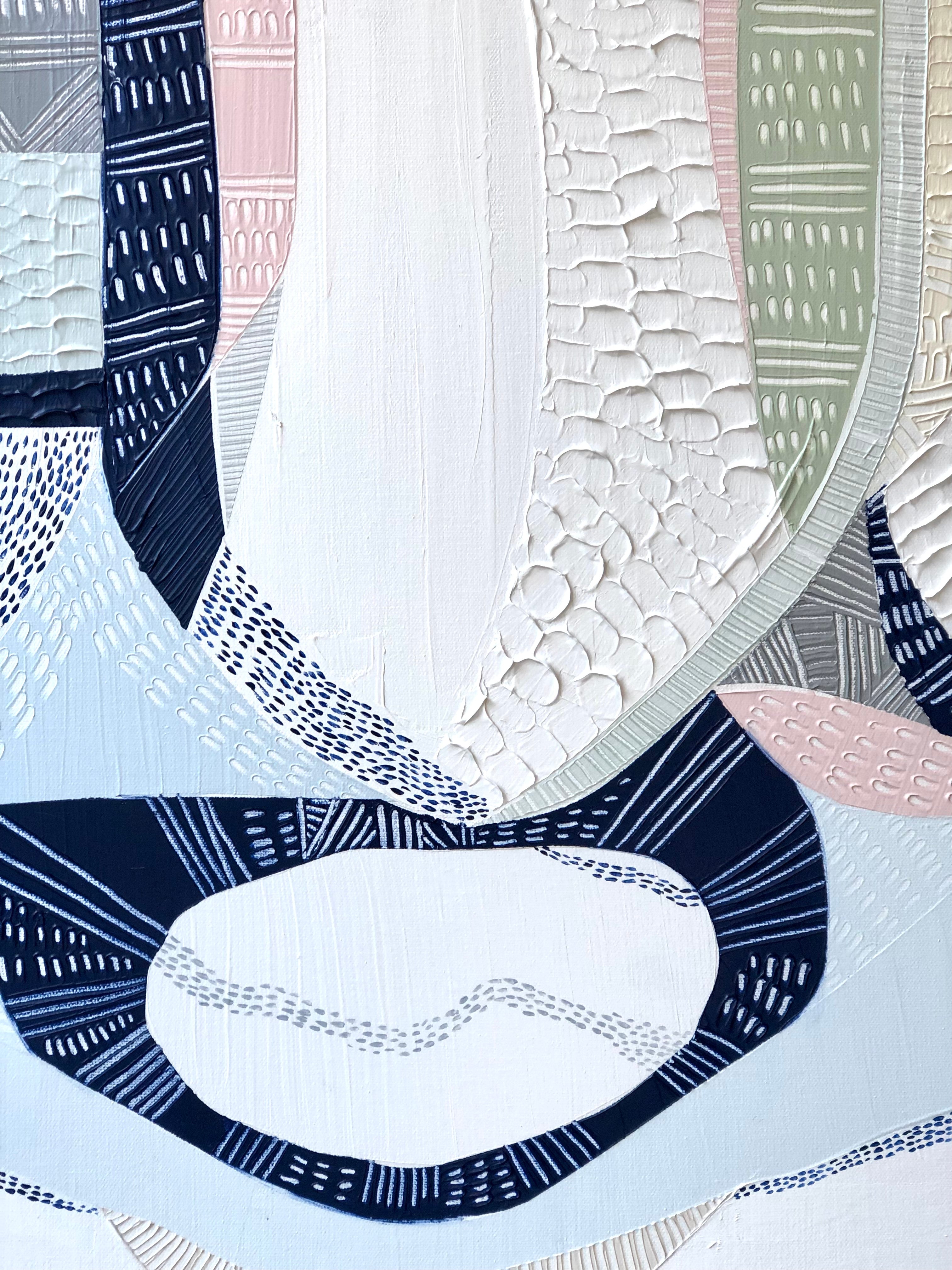 "Yarra Bend" – Original abstract landscape painting by Australian artist Ani Ipradjian, inspired by Melbourne’s Yarra River and bushland parklands, featuring textured natural tones and flowing organic forms.