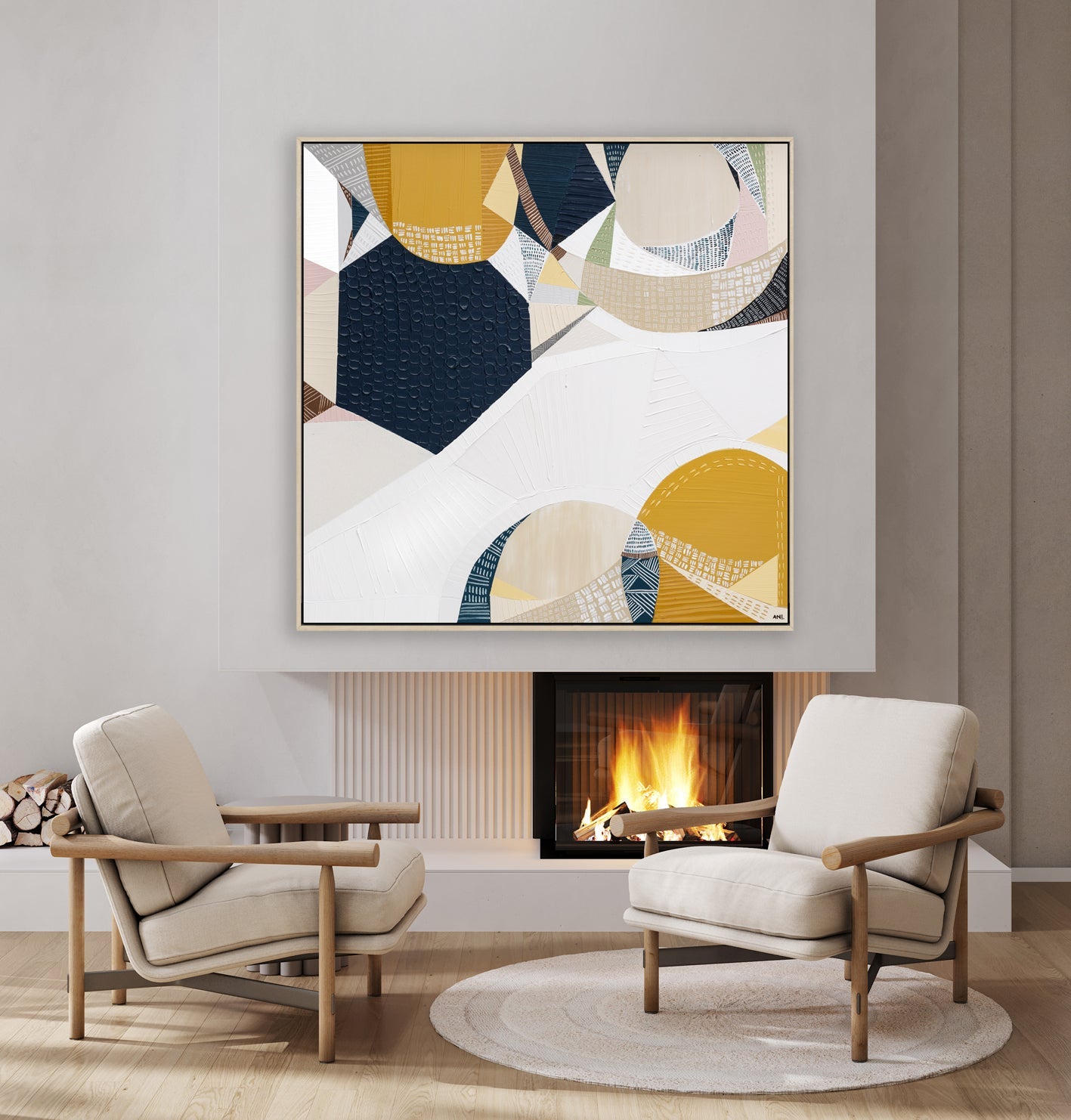 Nature and landscape wall art print by Ani Ipradjian featuring abstract Australian scenery with earthy textures and vibrant colours, perfect for homes and interiors worldwide.