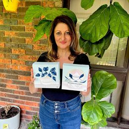 Blue Monstera botanical wall art print by Melbourne artist Ani Ipradjian, featuring an abstract monstera leaf in calming blue tones symbolising growth, good luck, freedom, and creativity. Contemporary Australian plant-inspired artwork ideal for modern interiors, home offices, and nature-inspired décor.