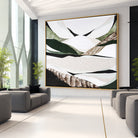 Australian Dividing Ranges 2 by Melbourne artist Ani Ipradjian — contemporary abstract Australian mountain landscape painting and print inspired by the Great Dividing Range. Features earthy browns, sage greens, and textured layers capturing native bushland, rugged terrain, and Australia’s natural beauty across Queensland, New South Wales, and Victoria. Ideal for art collectors, interior designers, home decorators, and lovers of modern Australian landscape art. Available framed in Tasmanian Oak, Black, or Wh