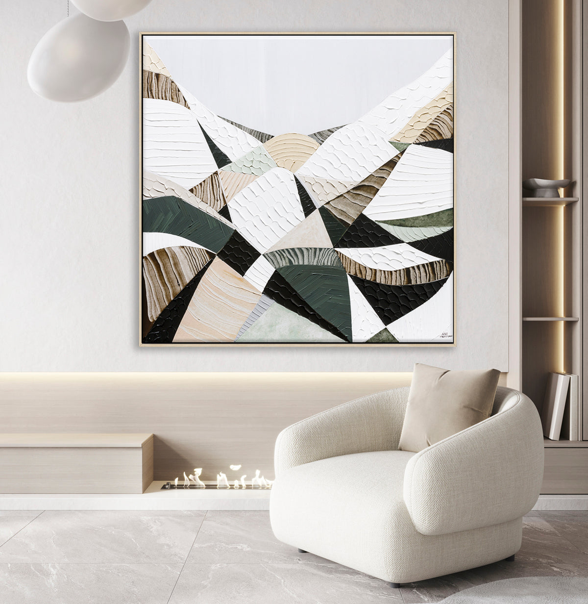Australian Dividing Ranges 2 original Australian mountain landscape painting by Melbourne-based Australian artist Ani Ipradjian, inspired by the Great Dividing Range and native Australian bushland. This textured Australian art piece features earthy browns and sage greens and is available as an original painting, Australian wall art, canvas prints and museum-quality giclée fine art prints for homes, offices and interiors.