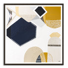 Australian Outback Road 3 abstract landscape artwork by Melbourne-based Australian artist Ani Ipradjian, featuring earthy mustard tones and ocean blues inspired by a cross-country journey from Melbourne to Perth, celebrating Australia’s vast outback roads, rugged terrain, and contemporary Australian art style.