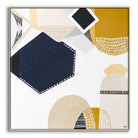 Australian Outback Road 3 abstract landscape artwork by Melbourne-based Australian artist Ani Ipradjian, featuring earthy mustard tones and ocean blues inspired by a cross-country journey from Melbourne to Perth, celebrating Australia’s vast outback roads, rugged terrain, and contemporary Australian art style.