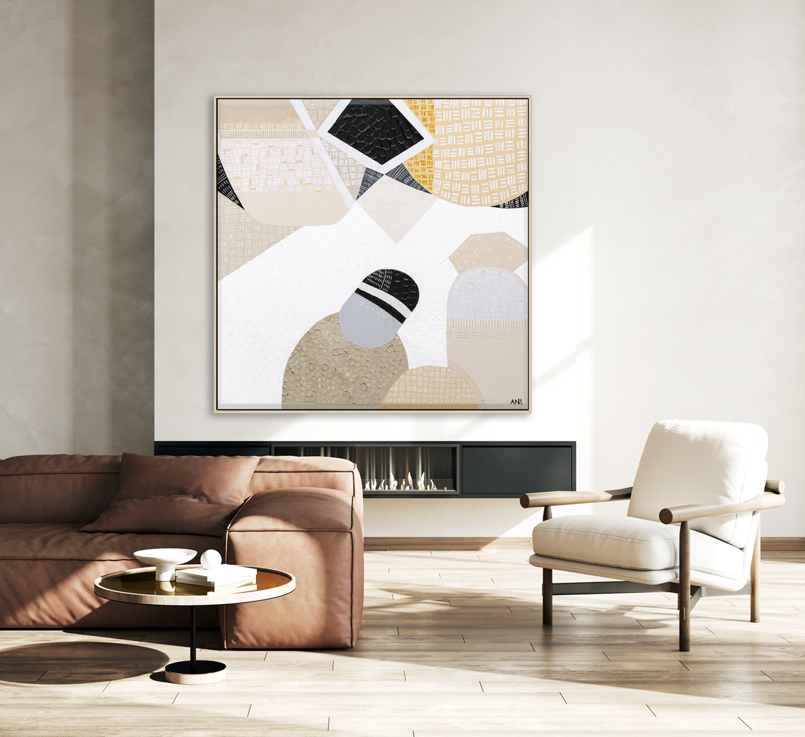 Ani Ipradjian an abstract artist Inspired by the wide-open beauty of the Australian Outback, Australian Outback Road 5 is an original abstract painting by Melbourne-based artist Ani Ipradjian. Earthy mustard tones and ocean blues reflect the rich land and coastal beauty captured during Ani’s cross-country train journey from Melbourne to Perth. This piece celebrates Australia's natural essence through bold colour and textured form—perfect for collectors, decorators, and lovers of contemporary Australian art.