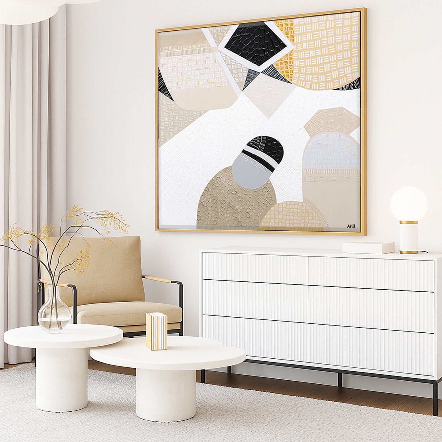 Ani Ipradjian an abstract artist Inspired by the wide-open beauty of the Australian Outback, Australian Outback Road 5 is an original abstract painting by Melbourne-based artist Ani Ipradjian. Earthy mustard tones and ocean blues reflect the rich land and coastal beauty captured during Ani’s cross-country train journey from Melbourne to Perth. This piece celebrates Australia's natural essence through bold colour and textured form—perfect for collectors, decorators, and lovers of contemporary Australian art.