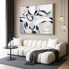 Australian Pink Lakes abstract landscape art print and painting by Australian artist Ani Ipradjian, inspired by iconic pink salt lakes across Australia, with bold pink hues, textured layers, and contemporary design ideal for modern interiors and art collectors worldwide.