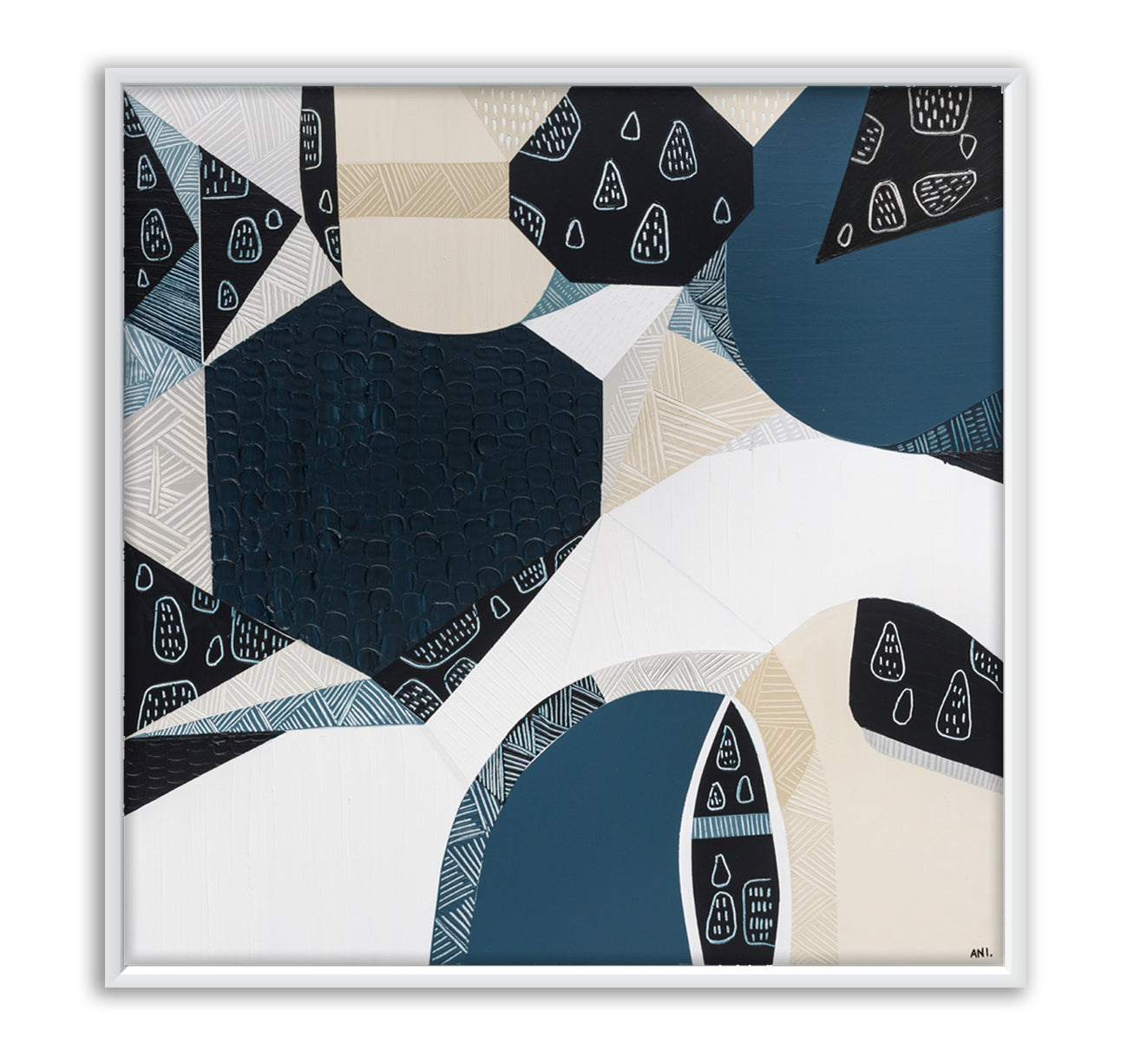 Australian Stone art print by Ani Ipradjian. Inspired by Australia’s iconic Bluestone architecture and landscapes. Textured abstract Australian print for collectors and global interior design.