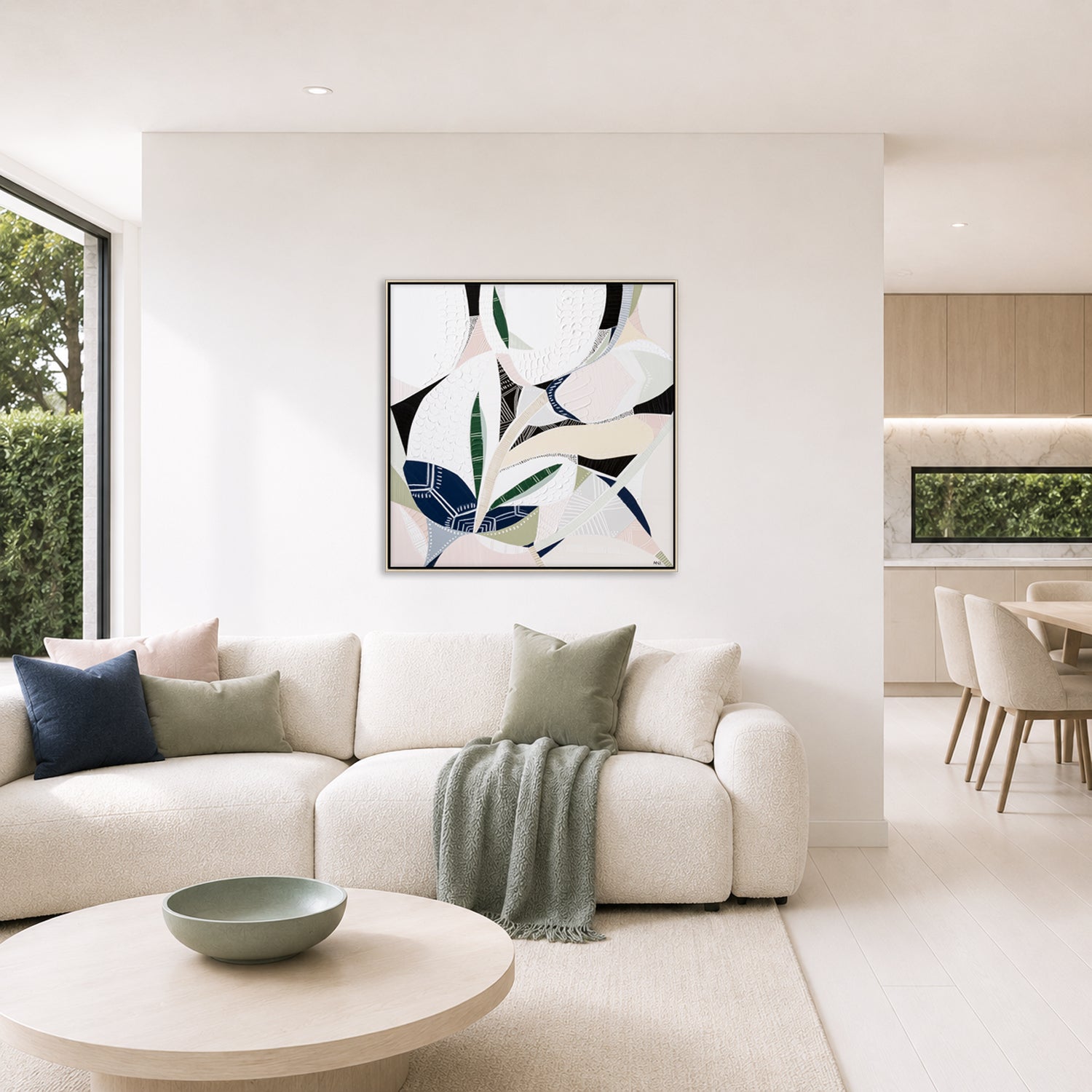 "Australian Wild Flower 1" – Original floral painting by Australian artist Ani Ipradjian, featuring abstract native wildflowers and textured earth tones, similar to the artwork featured on The Block 2022.