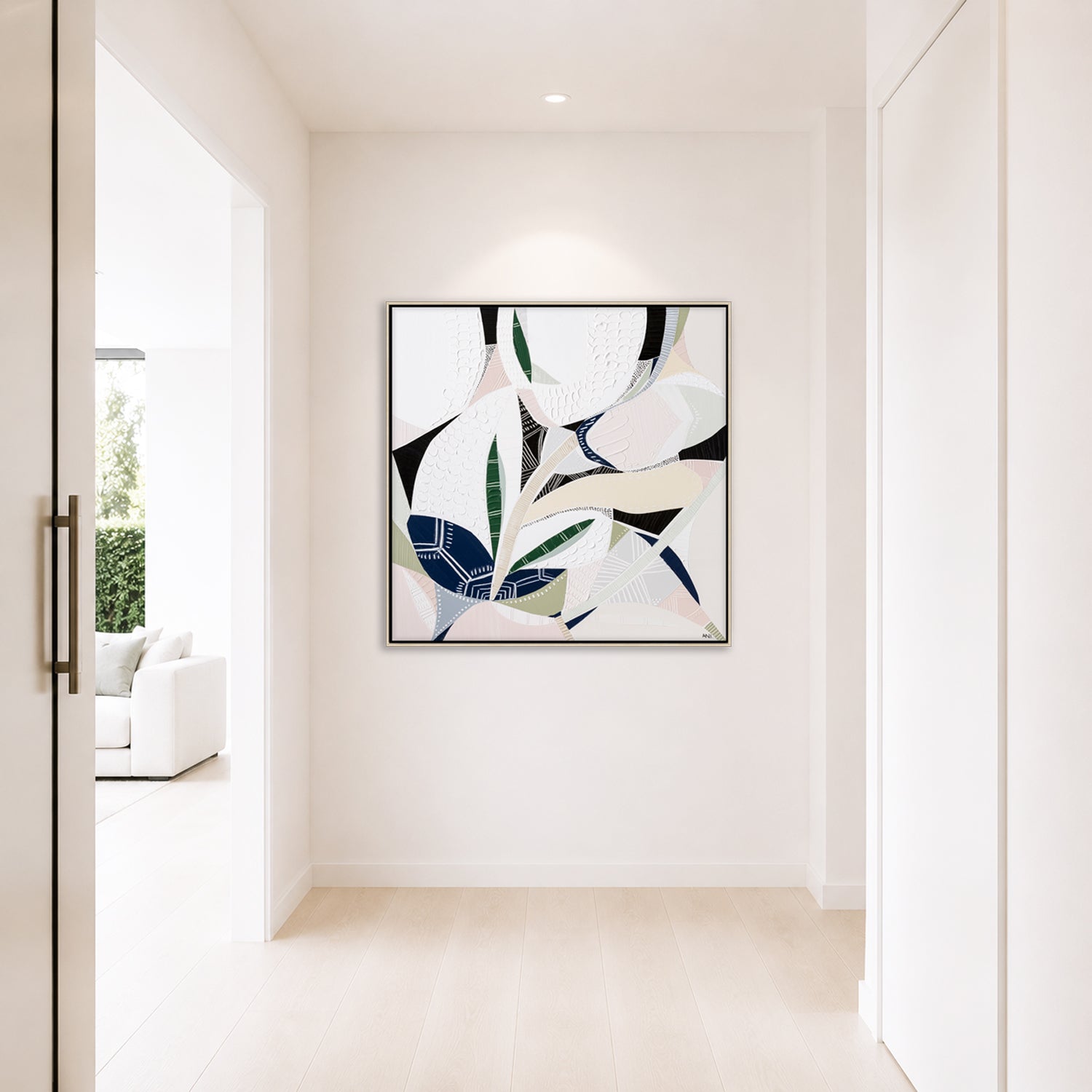 "Australian Wild Flower 1" – Original floral painting by Australian artist Ani Ipradjian, featuring abstract native wildflowers and textured earth tones, similar to the artwork featured on The Block 2022.