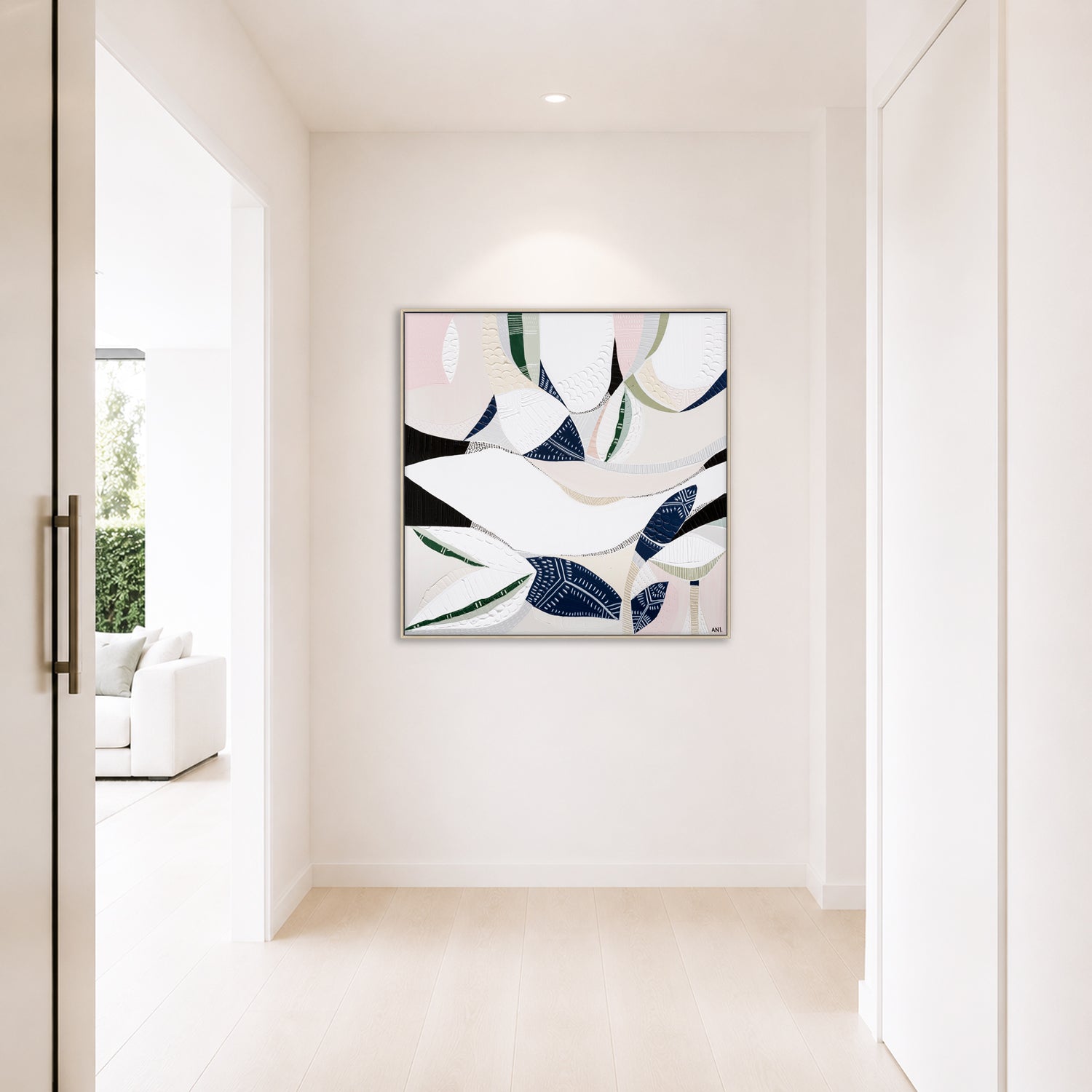 "Australian Wild Flower 1" – Original floral painting by Australian artist Ani Ipradjian, featuring abstract native wildflowers and textured earth tones, similar to the artwork featured on The Block 2022.