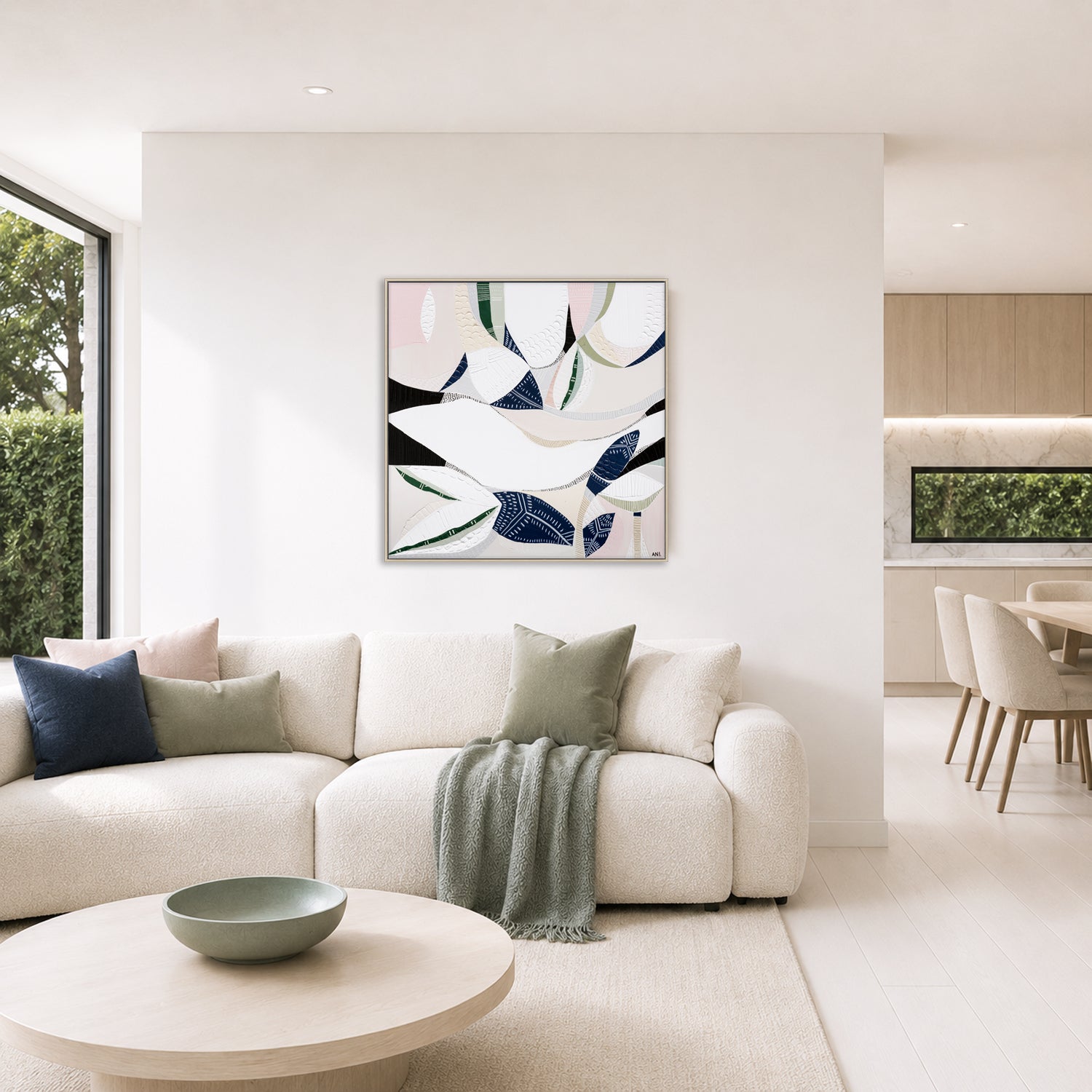 "Australian Wild Flower 1" – Original floral painting by Australian artist Ani Ipradjian, featuring abstract native wildflowers and textured earth tones, similar to the artwork featured on The Block 2022.