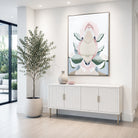 "Banksia Elements 1" – Original abstract painting by Australian artist Ani Ipradjian, inspired by the textures and colours of native Banksia flowers, celebrating their layered, spiky floral forms and natural elegance.