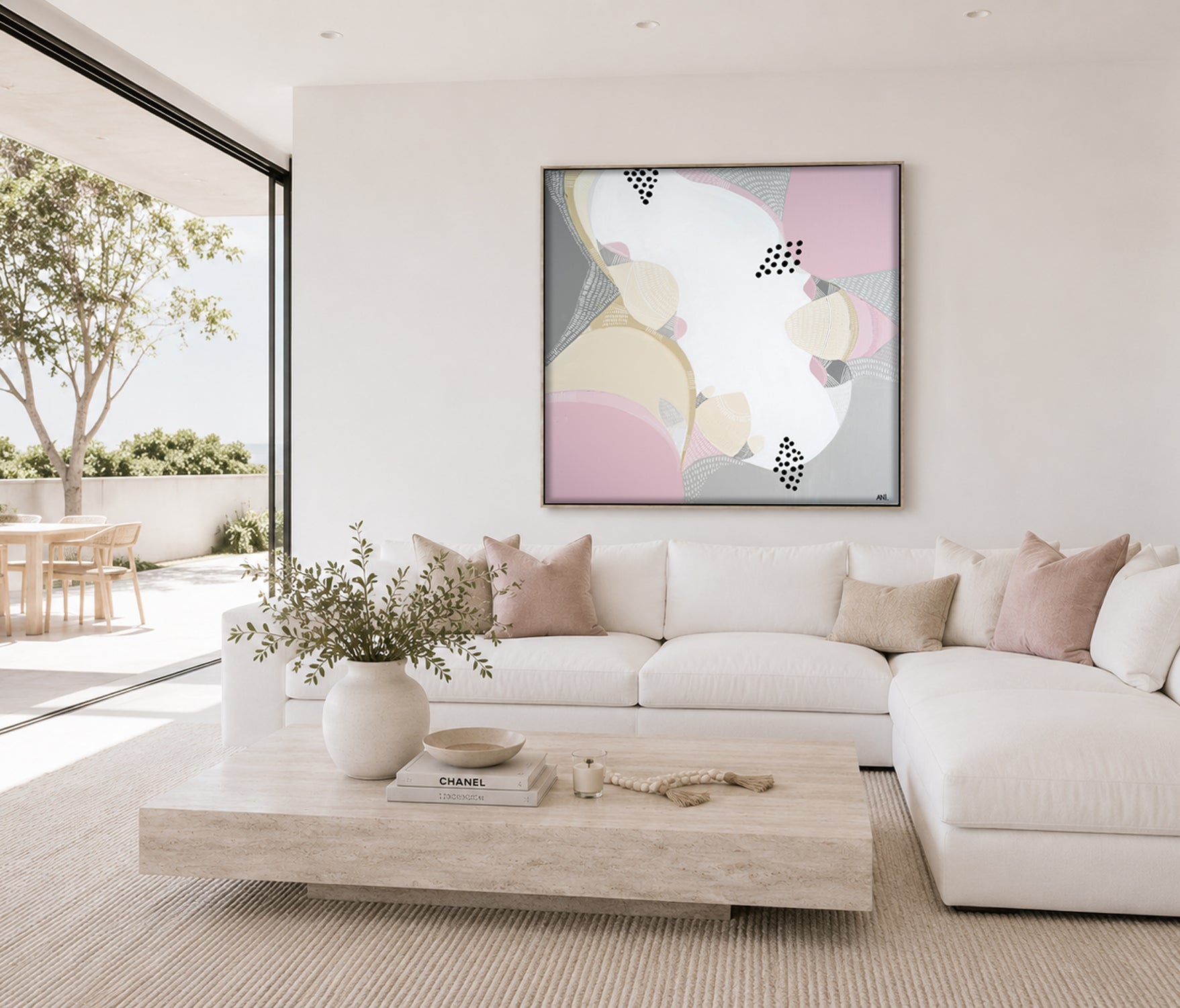 "Banksia Spirit" – Original floral painting by Australian artist Ani Ipradjian, featuring the iconic Banksia wildflower in textured, earthy tones inspired by the Australian bush.