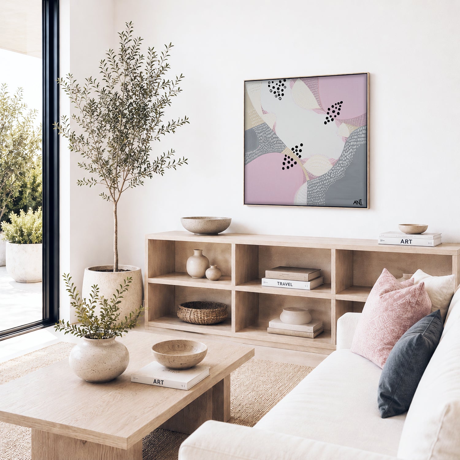 Banksia in Bloom" – Original floral painting by Australian artist Ani Ipradjian, featuring the Banksia prionotes in textured autumn tones, inspired by native Western Australian