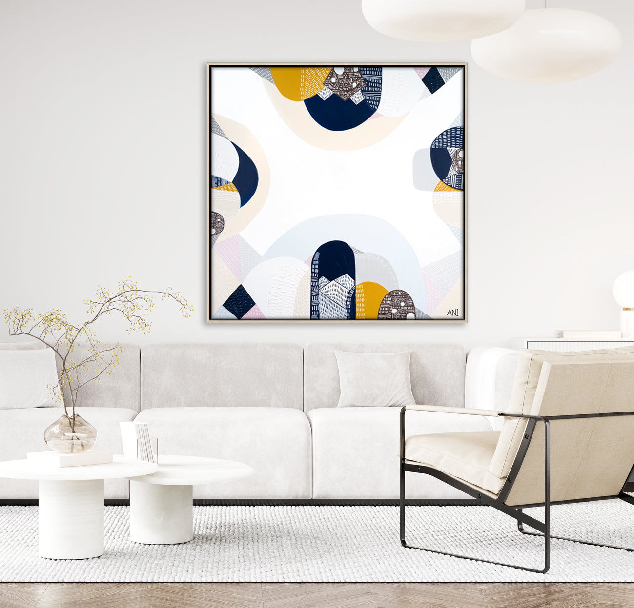 Blue Mountains landscape print by Ani Ipradjian. Abstract Australian artwork inspired by New South Wales’ eucalyptus forests and natural blue haze, perfect for collectors and global art buyers