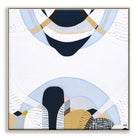 Blue Mountains 3 abstract Australian landscape painting by Melbourne artist Ani Ipradjian, featuring eucalyptus blue tones, earthy textures, and layered contemporary design inspired by the Three Sisters, Echo Point, and the misty Blue Mountains of Sydney, Australia.