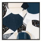 "Bluestone Heritage 1" – Original abstract painting by Australian artist Ani Ipradjian, inspired by the historic bluestone architecture of Australia, featuring textured blue-grey tones and basalt-like patterns.