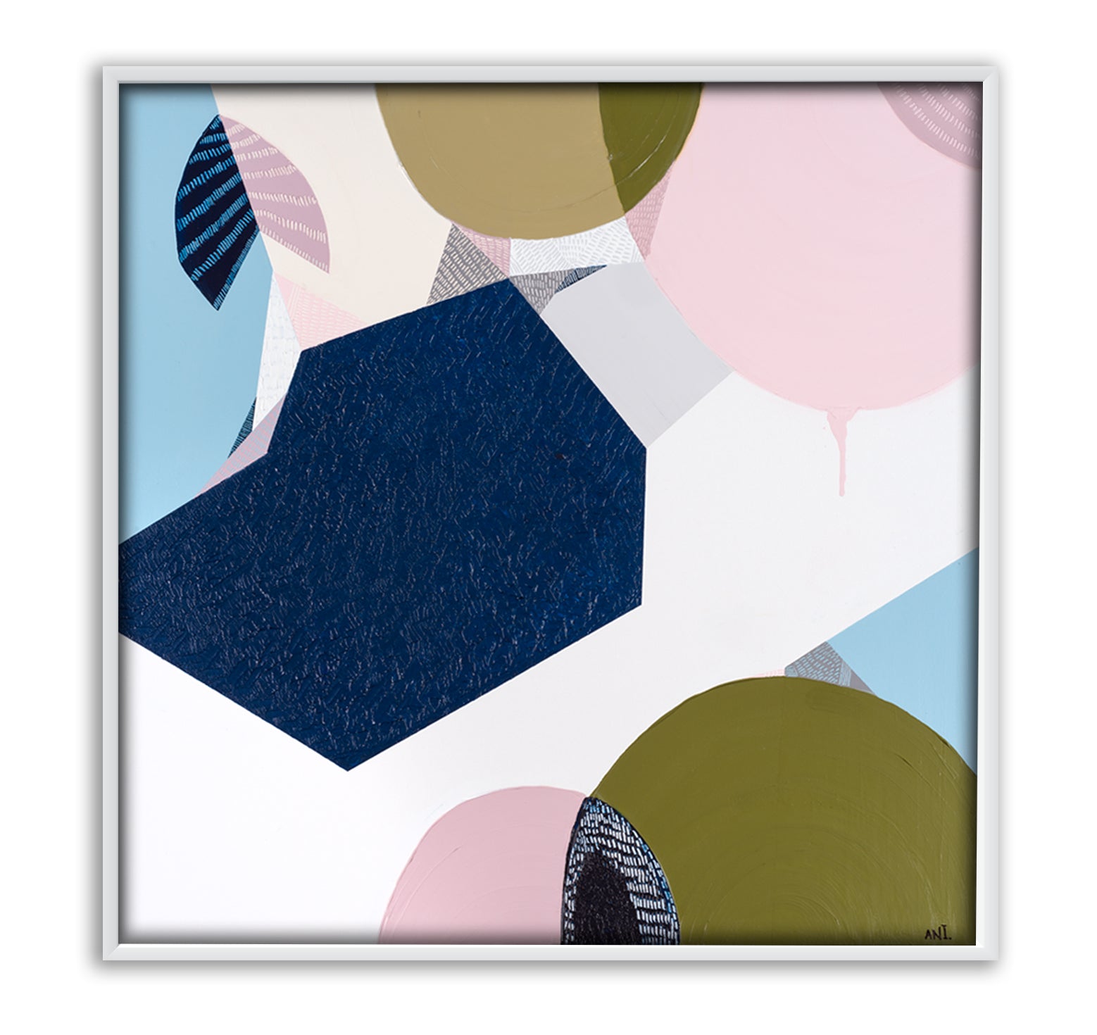 "Bondi Love 1 art print by Ani Ipradjian – colourful abstract coastal print inspired by Bondi Beach, Sydney, featuring vibrant tones and Australian seaside charm"