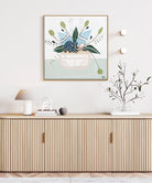Banksia Botanicals abstract Australian botanical artwork featuring the iconic Banksia flower, textured contemporary wall art with soft blues, earthy greens, and pink tones inspired by native Australian flora. Perfect for art collectors, interior designers, and lovers of Australian botanical paintings and prints seeking modern nature-inspired décor.