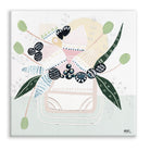 Banksia Botanicals abstract Australian botanical artwork featuring the iconic Banksia flower, textured contemporary wall art with soft blues, earthy greens, and pink tones inspired by native Australian flora. Perfect for art collectors, interior designers, and lovers of Australian botanical paintings and prints seeking modern nature-inspired décor.