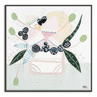 Banksia Botanicals abstract Australian botanical artwork featuring the iconic Banksia flower, textured contemporary wall art with soft blues, earthy greens, and pink tones inspired by native Australian flora. Perfect for art collectors, interior designers, and lovers of Australian botanical paintings and prints seeking modern nature-inspired décor.