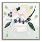 Banksia Botanicals abstract Australian botanical artwork featuring the iconic Banksia flower, textured contemporary wall art with soft blues, earthy greens, and pink tones inspired by native Australian flora. Perfect for art collectors, interior designers, and lovers of Australian botanical paintings and prints seeking modern nature-inspired décor.