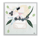 Banksia Botanicals abstract Australian botanical artwork featuring the iconic Banksia flower, textured contemporary wall art with soft blues, earthy greens, and pink tones inspired by native Australian flora. Perfect for art collectors, interior designers, and lovers of Australian botanical paintings and prints seeking modern nature-inspired décor.