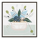 Banksia Botanicals abstract Australian botanical artwork featuring the iconic Banksia flower, textured contemporary wall art with soft blues, earthy greens, and pink tones inspired by native Australian flora. Perfect for art collectors, interior designers, and lovers of Australian botanical paintings and prints seeking modern nature-inspired décor.