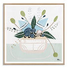 Banksia Botanicals abstract Australian botanical artwork featuring the iconic Banksia flower, textured contemporary wall art with soft blues, earthy greens, and pink tones inspired by native Australian flora. Perfect for art collectors, interior designers, and lovers of Australian botanical paintings and prints seeking modern nature-inspired décor.
