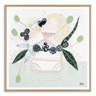 Banksia Botanicals abstract Australian botanical artwork featuring the iconic Banksia flower, textured contemporary wall art with soft blues, earthy greens, and pink tones inspired by native Australian flora. Perfect for art collectors, interior designers, and lovers of Australian botanical paintings and prints seeking modern nature-inspired décor.