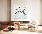 Banksia Botanicals abstract Australian botanical artwork featuring the iconic Banksia flower, textured contemporary wall art with soft blues, earthy greens, and pink tones inspired by native Australian flora. Perfect for art collectors, interior designers, and lovers of Australian botanical paintings and prints seeking modern nature-inspired décor.