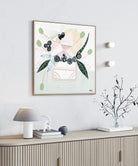 Banksia Botanicals abstract Australian botanical artwork featuring the iconic Banksia flower, textured contemporary wall art with soft blues, earthy greens, and pink tones inspired by native Australian flora. Perfect for art collectors, interior designers, and lovers of Australian botanical paintings and prints seeking modern nature-inspired décor.
