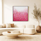 "Bonds Confetti Leaves" – Original abstract painting by Australian artist Ani Ipradjian, inspired by the BONDS Confetti Wonder jumpsuit, featuring vibrant colours and layered textures in a playful, contemporary style.