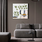 "Devils Ivy 2" – Original botanical painting by Australian artist Ani Ipradjian, featuring lucky money plant leaves in textured green tones, part of the Urban Melbourne series featured on The Block.