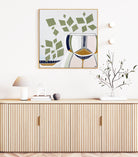 "Devils Ivy 2" – Original botanical painting by Australian artist Ani Ipradjian, featuring lucky money plant leaves in textured green tones, part of the Urban Melbourne series featured on The Block.