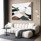 Eastern Highlands – Original abstract Australian mountain landscape painting by Ani Ipradjian, featuring earthy browns, sage greens, and textured mixed media inspired by the Great Dividing Range. Captures the beauty of Australia's Eastern Highlands across Victoria, New South Wales, and Queensland. Framed in Tasmanian Oak. Ideal for collectors, interior designers, and lovers of Australian nature art