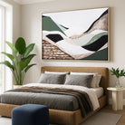 Eastern Highlands – Original abstract Australian mountain landscape painting by Ani Ipradjian, featuring earthy browns, sage greens, and textured mixed media inspired by the Great Dividing Range. Captures the beauty of Australia's Eastern Highlands across Victoria, New South Wales, and Queensland. Framed in Tasmanian Oak. Ideal for collectors, interior designers, and lovers of Australian nature art