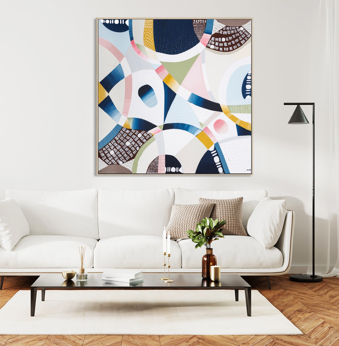 Falls Creek Aerial – Abstract Australian alpine landscape print by Ani Ipradjian, showcasing vibrant textures and colors inspired by Falls Creek, one of Australia's top ski destinations. Ideal for international art collectors and buyers seeking unique Australian artwork