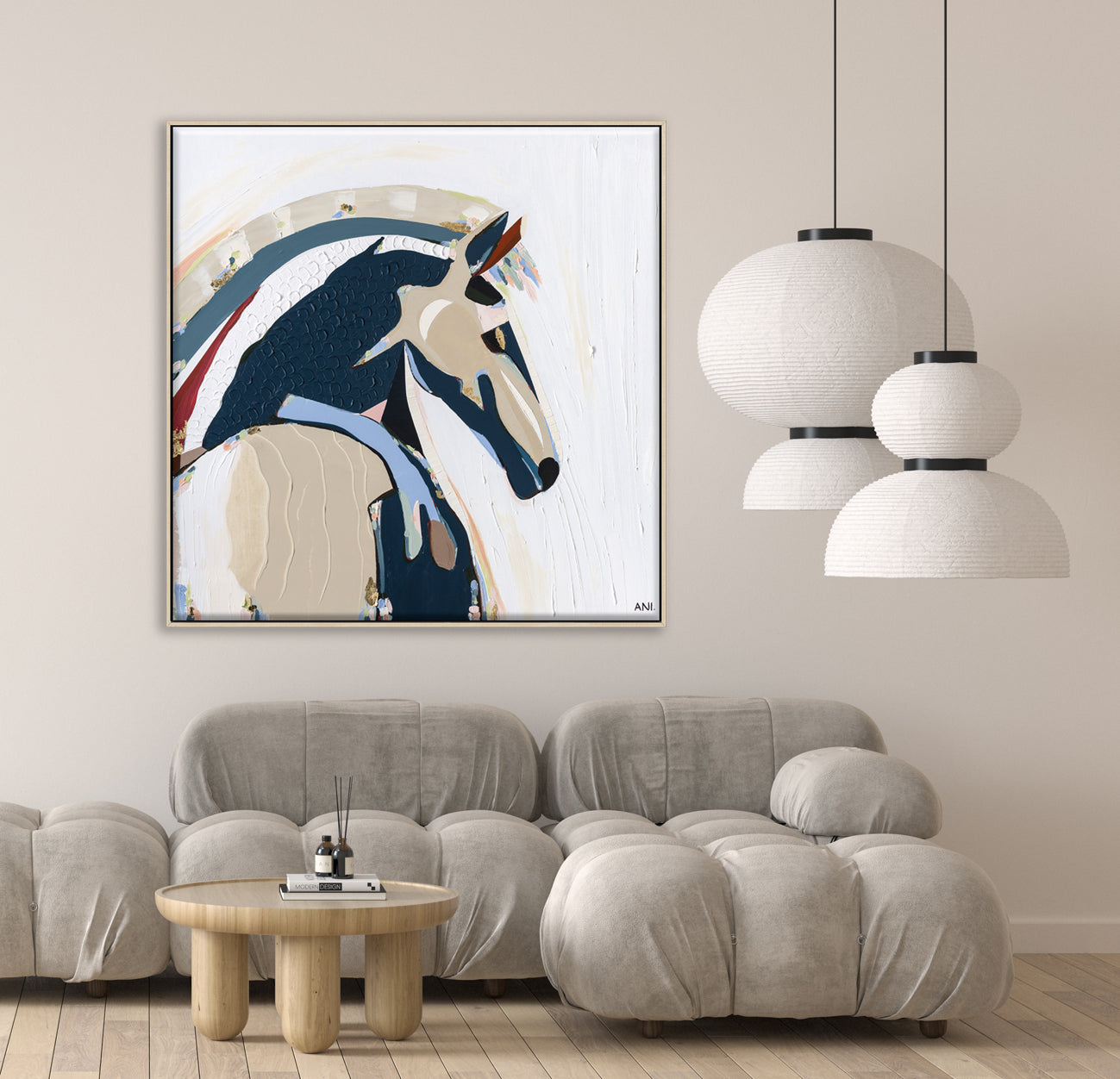 Year of the Fire Horse 2026 abstract artwork by Melbourne-based Australian artist Ani Ipradjian, inspired by the Chinese Zodiac Fire Horse symbolising strength, freedom, passion, and transformation, contemporary cultural art for collectors worldwide