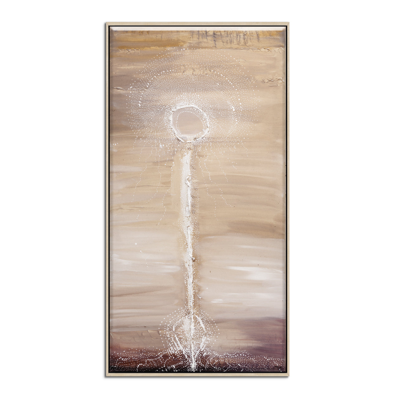 Wish – Original abstract painting by Australian artist Ani Ipradjian, inspired by childhood memories and the symbolic beauty of dandelion seeds floating through the air with hope and intention.