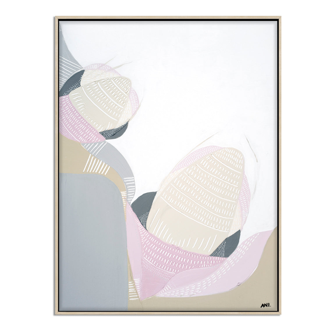 Protea Love – abstract print of a blooming Protea flower by Ani Ipradjian, symbolising transformation and strength, ideal for floral art lovers and global collectors.